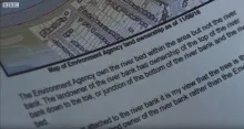 Photo of a letter concerning ownership of the land